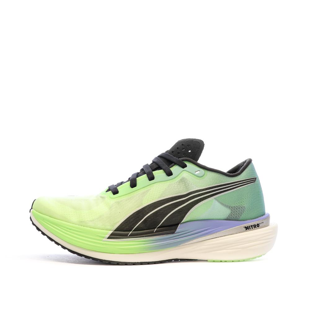 Puma Chaussures de running Vert/Noir Femme Puma Deviate Nitro