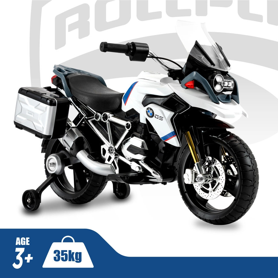 ROLLPLAY Premium Elektro-Motorrad BMW R1200 GS Motorcycle Adventure 12V Weiß Weiß