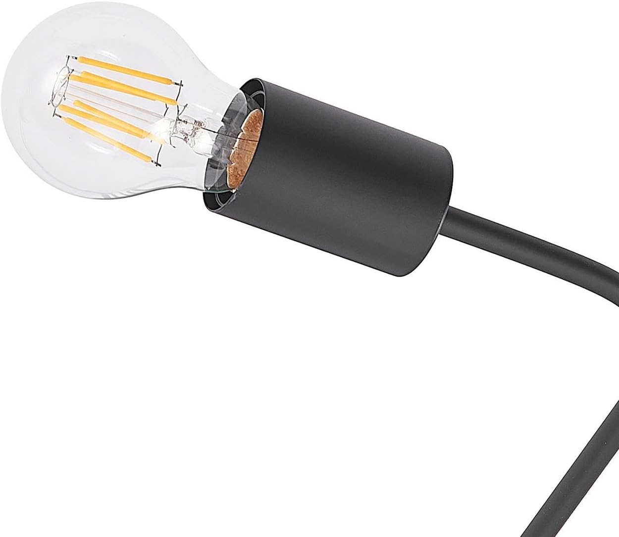 Lindby Deckenlampe Elimar (Retro, Vintage Antik) in Schwarz aus Metall (8 flammig E27) - Deckenleuchte Lampe Wohnzimmerleuchte