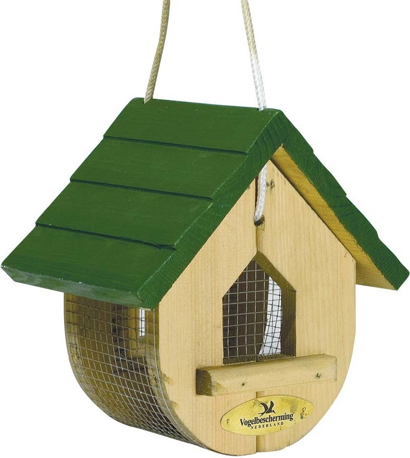 Vogelbescherming Nederland vogelvoederhuis Nashville pinda groen 21 x 19 x 20 cm