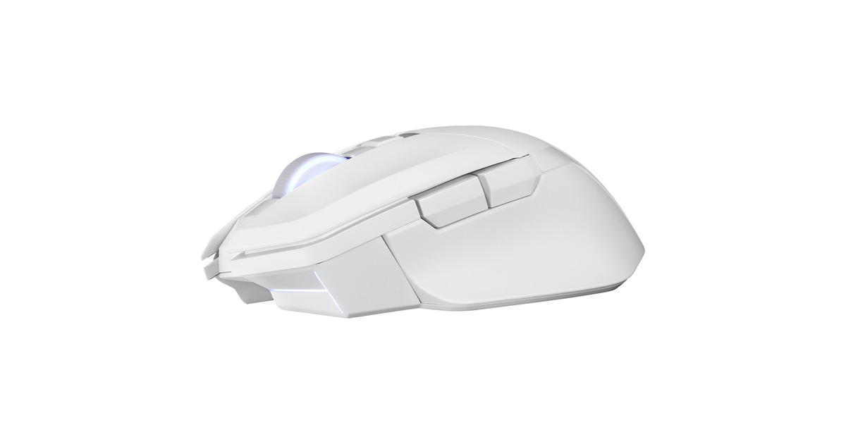 PowerColorALPHYN AM10 Wireless Gaming Mouse  (Wit, 100 - 26000 DPI, 8K, RGB, USB / 2.4G / Bluetooth 5.2)