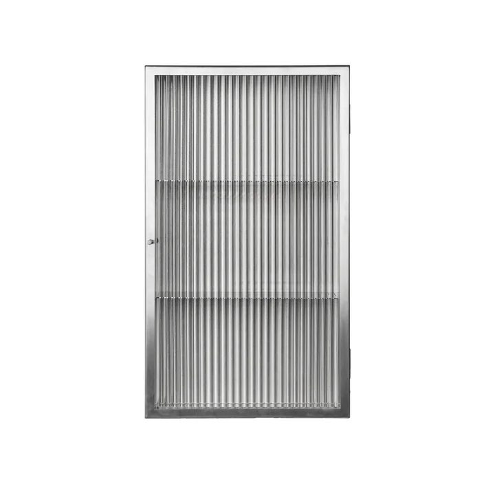 Ferm Living - Haze Wandschrank, 35 x 60 cm, Glas / Edelstahl