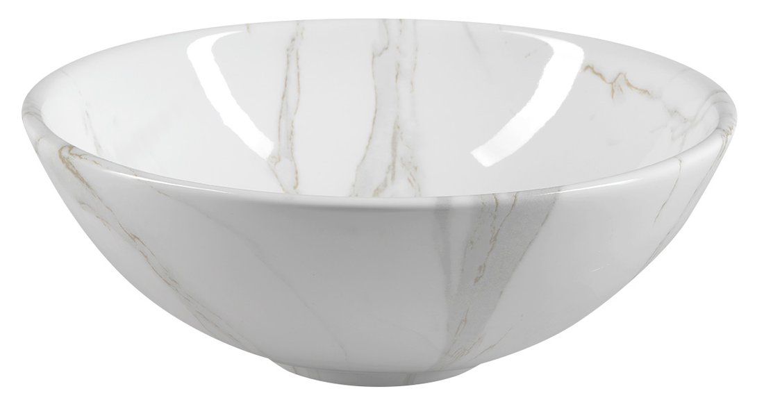 Sapho Dalma keramische waskom marmer structuur 42x16,5cm
