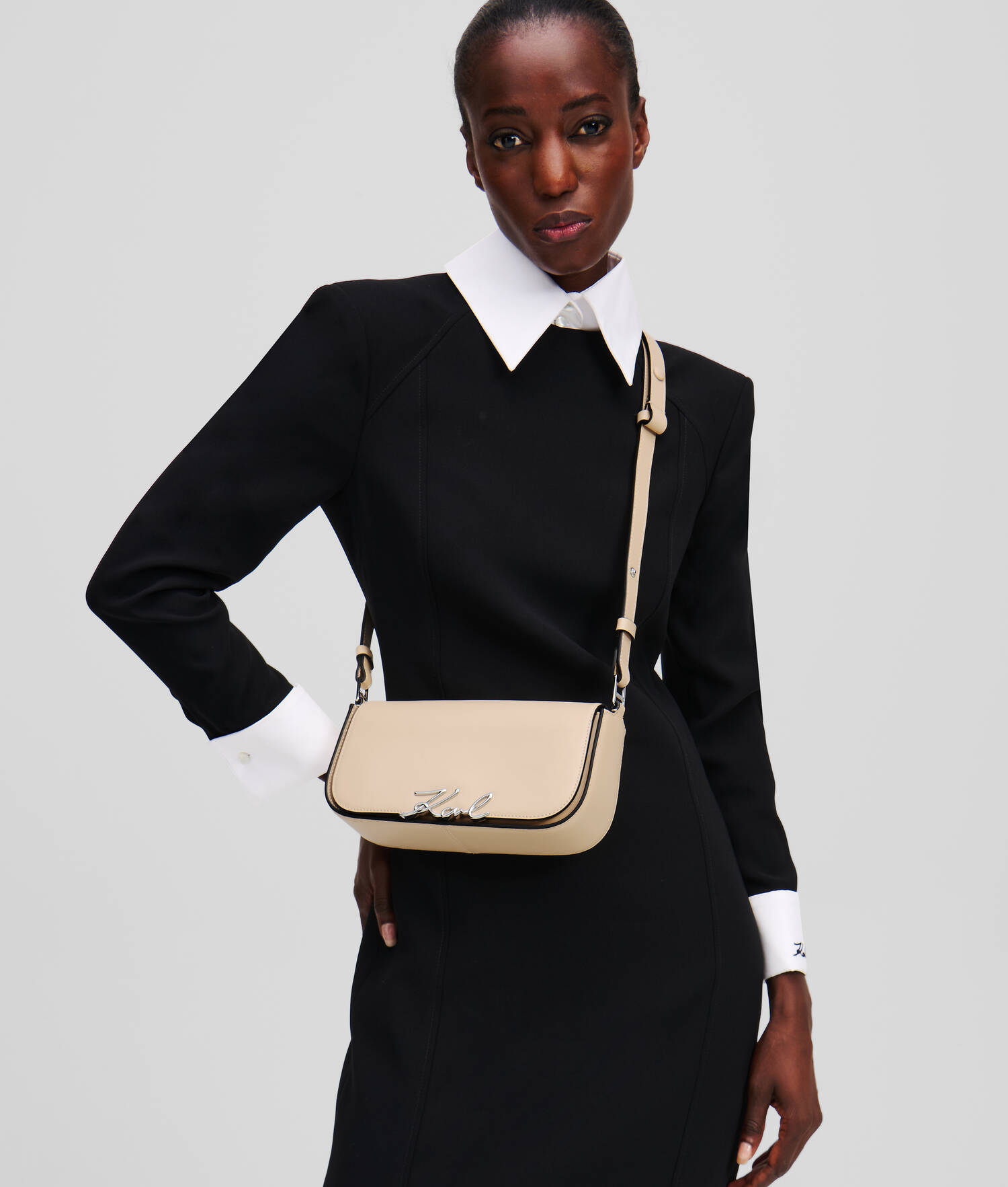 SAC BANDOULIÈRE DEUX EN UN K/SIGNATURE - Trench Beige