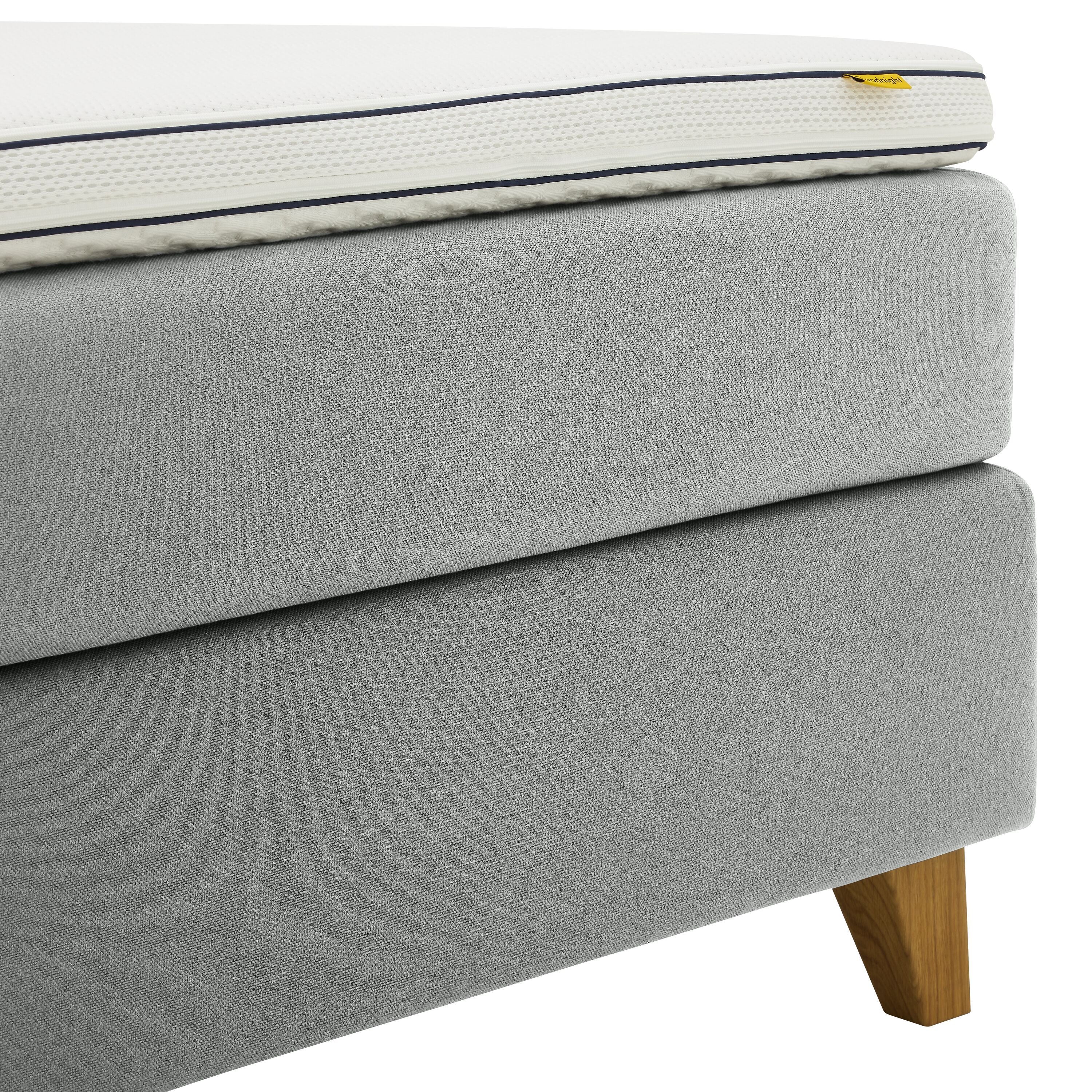 bico GOODNIGHT Boxspringbett - Grau / B: 160.0 cm x T: 200.0 cm