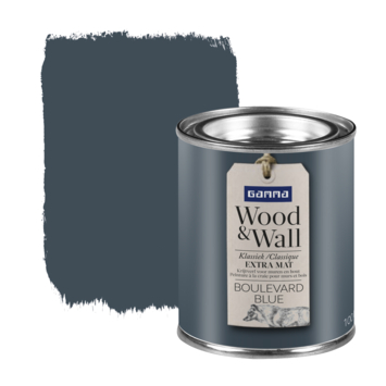Gamma Wood&Wall krijtverf kleurtester Boulevard Blue 100 ml