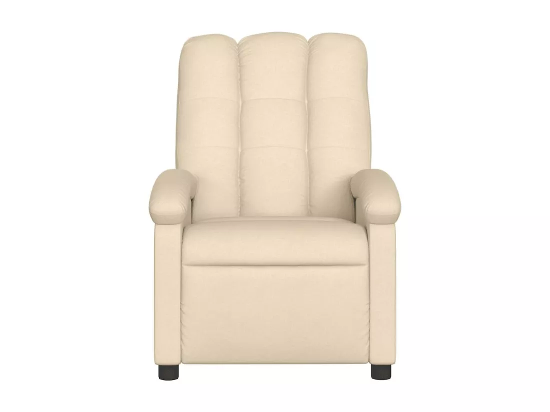 Fauteuil massant inclinable Crème Tissu