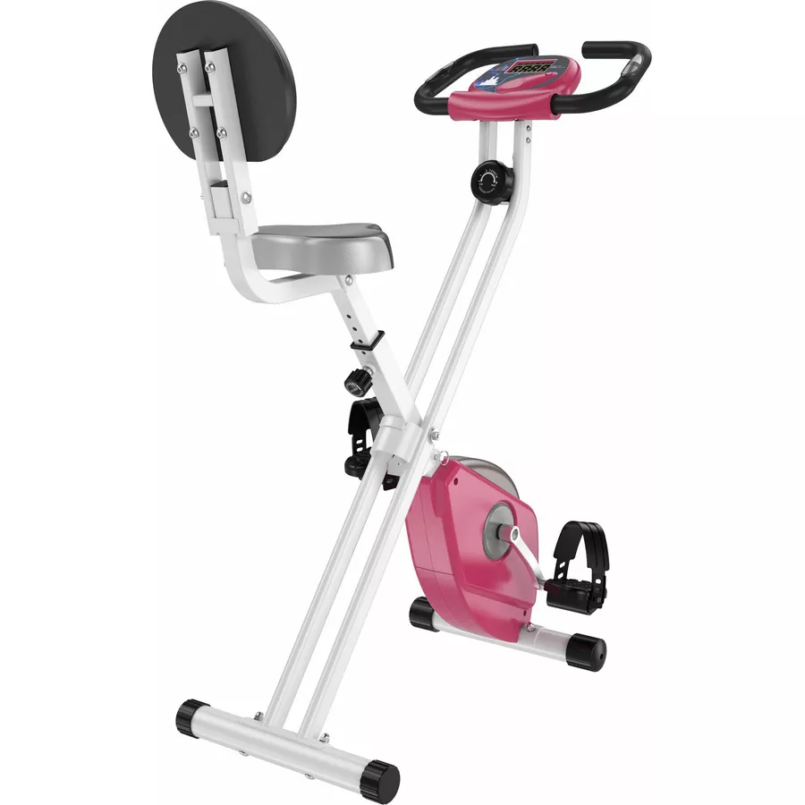 HOMCOM Fahrradtrainer mit Magnetwiderstand rosaweiß