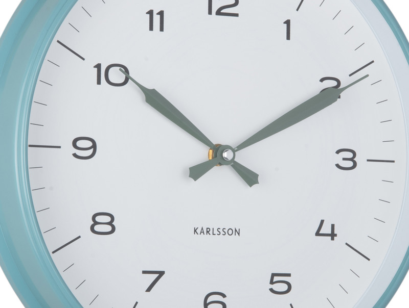 Wall Clock Modern Factory KA6056BK Black & bright red