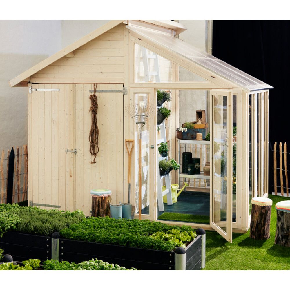 DRIVHUS MED REDSKASPSBOD PLUS 6,6 M2