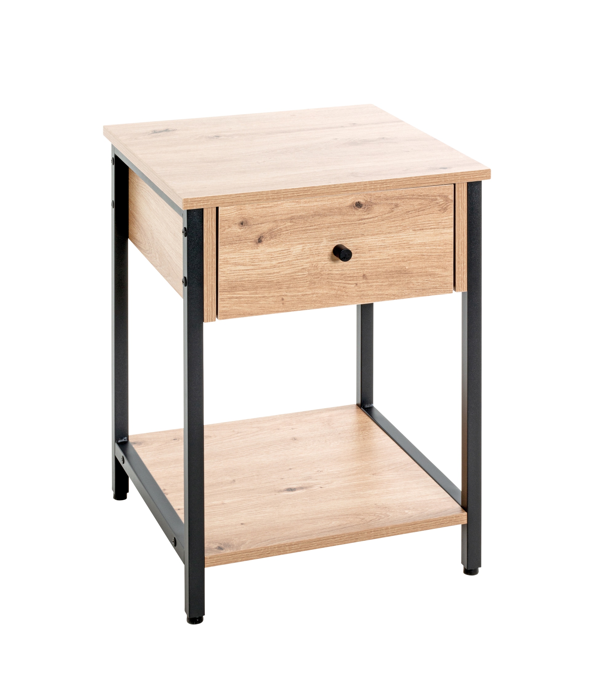 Beistelltisch 40 x 40 cm braun/schwarz