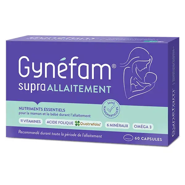 Gynefam Supra para Amamentação - Suprimento para 1 mês com 60 cápsulas.