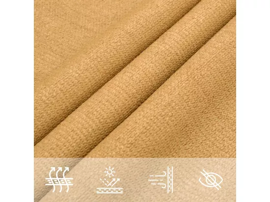 Voile d'ombrage 160 g/m² rectangulaire sable 2x3 m PEHD
