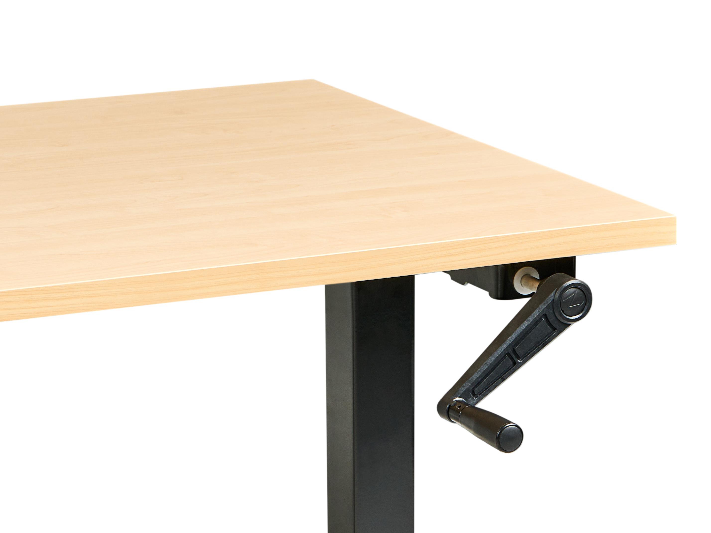 Handmatig verstelbaar sta-bureau DESTINES Zwart/lichtbruin 160 cm 72 cm