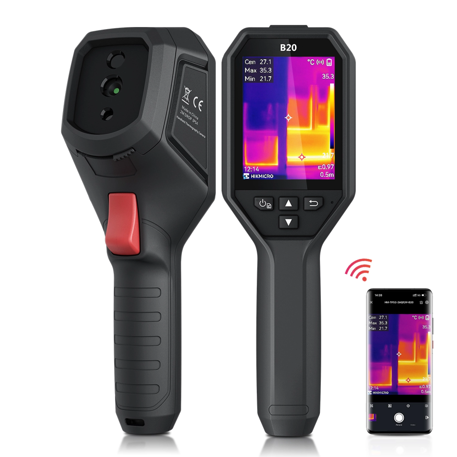 HIKMICRO B20 Warmtebeeld camera -20ºC tot 550ºC - 320 x 240px - 16GB - IP54