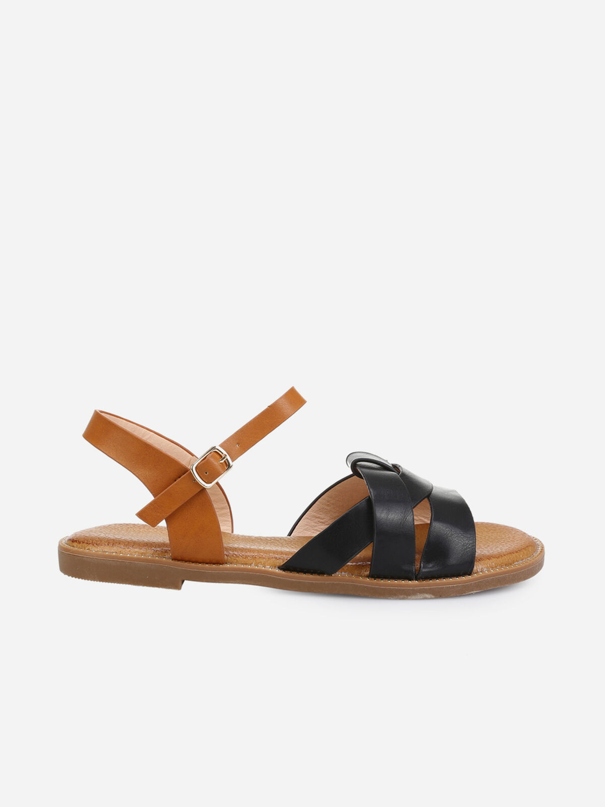 Sandales bicolores- Noir