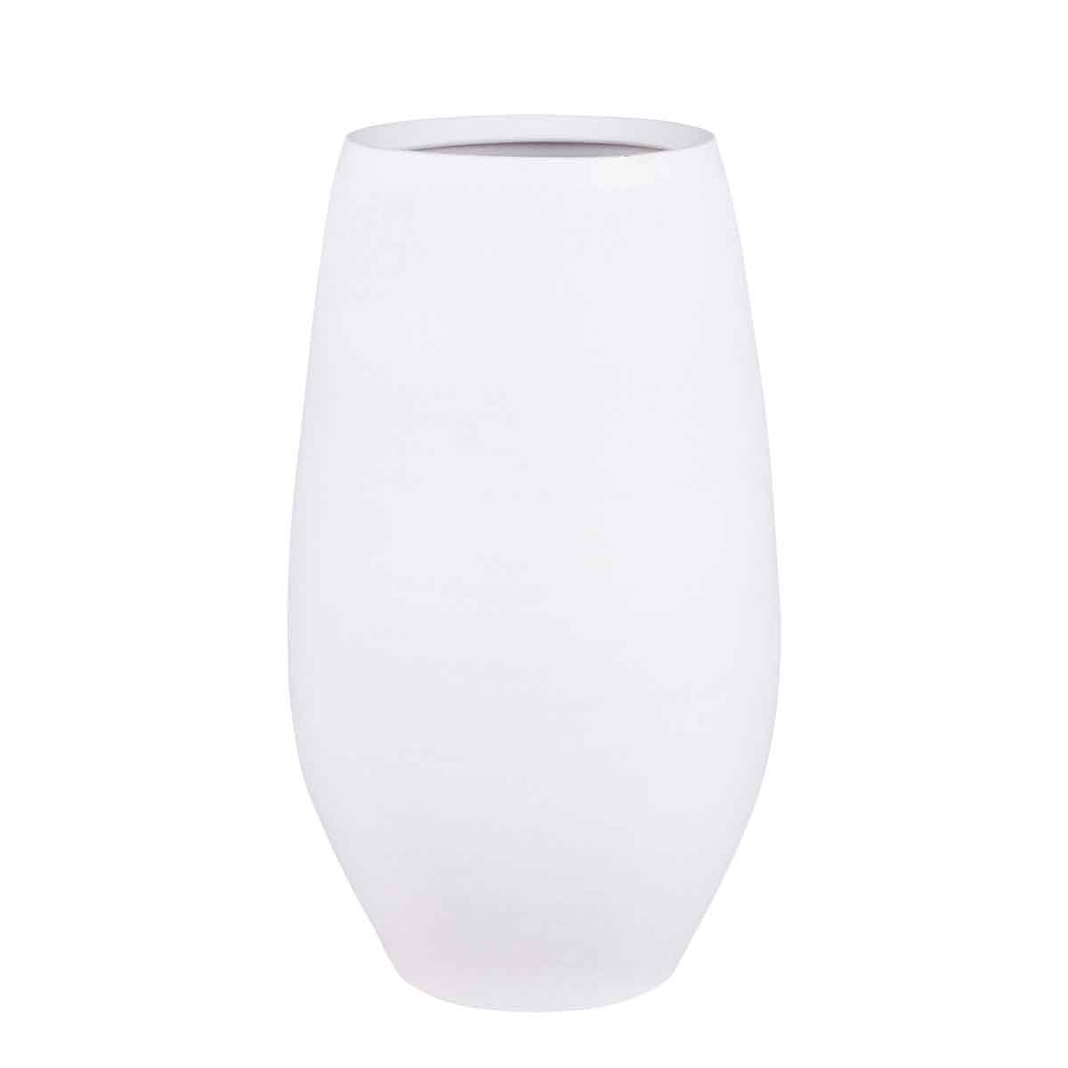 Mica decorations vase douro - 29x29x50 cm - terre cuite - blanc
