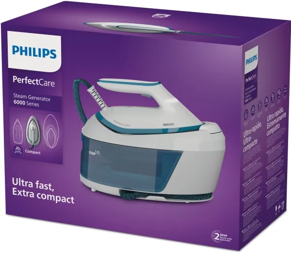 Philips PerfectCare 6000 Series PSG6022 - Dampstrygejern med automatisk afbrydelse - såleplade: SteamGlide Plus - 2400 W