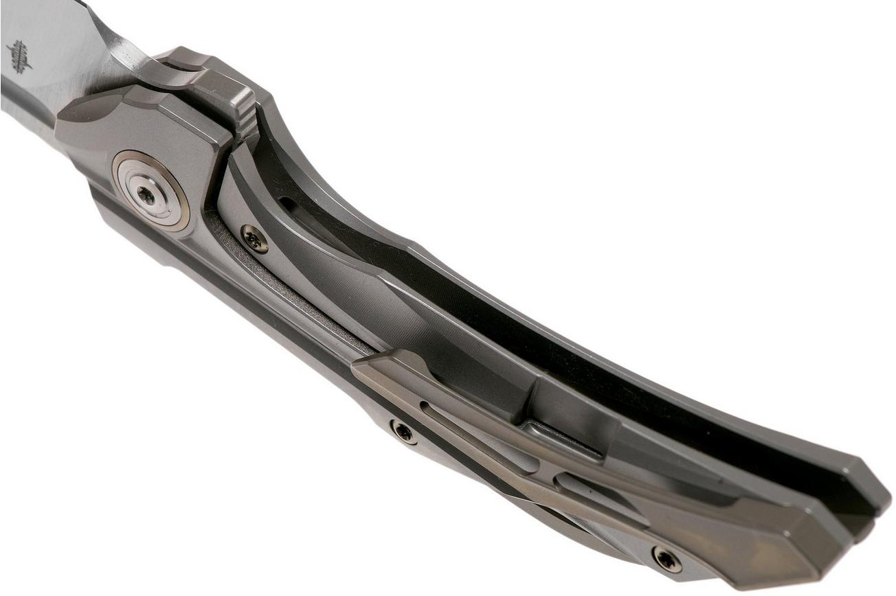 Bestech Vigil BT2201A Grey Blasted Titanium, Satin zakmes, Kombou design