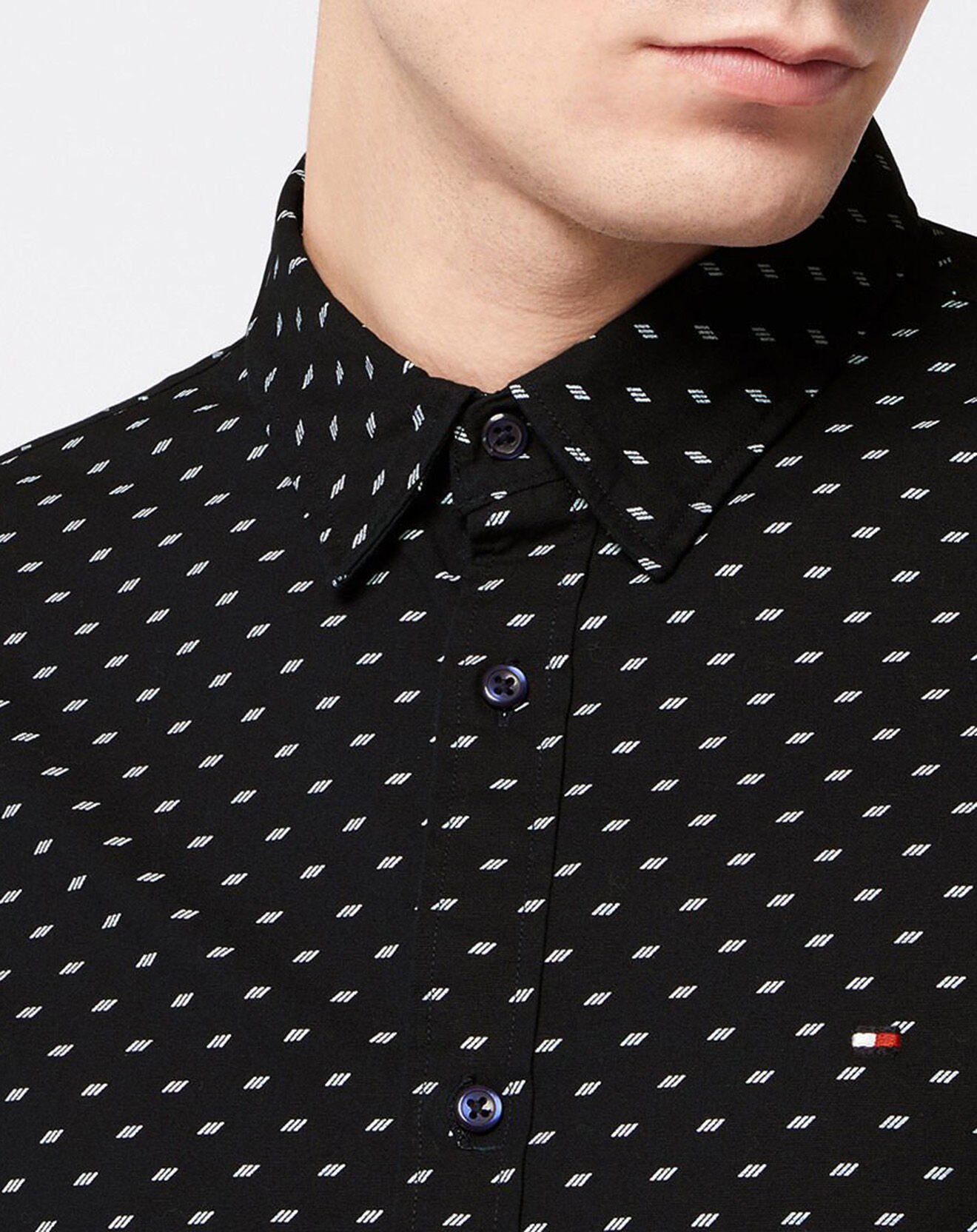 Tommy Hilfiger Chemise slim Mini imprimée bleu marine