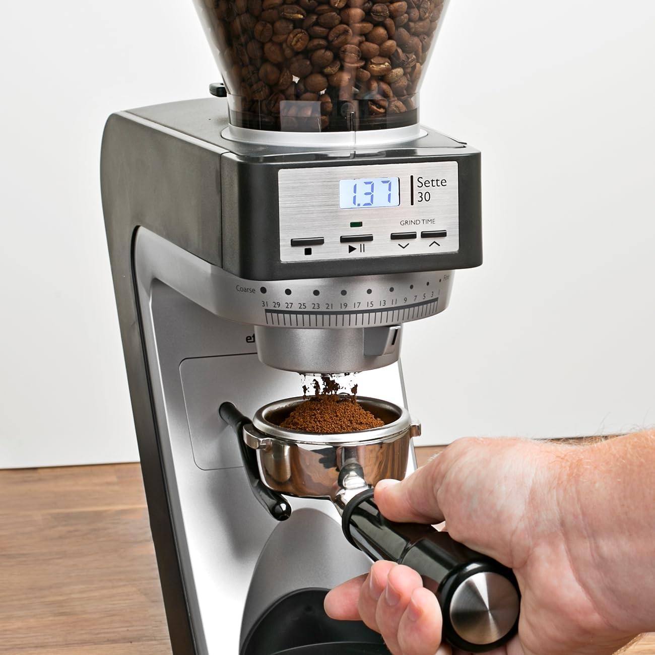 Baratza Sette 30 | Elektrische Kaffeemühle, Kunststoff, 13 x 23, 9 x 38, 1 cm, Schwarz