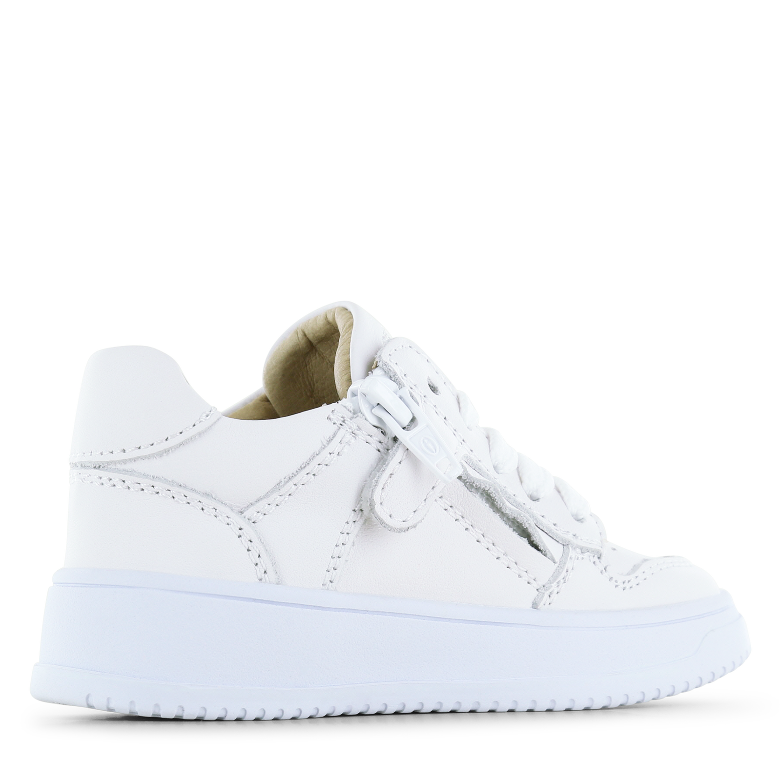 Shoesme witte sneaker Microfiber leer | Uni schoenen