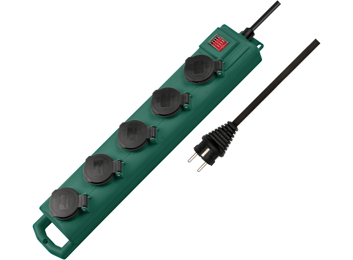 Brennenstuhl 5 meter lange 5-voudige outdoor stekkerdoos