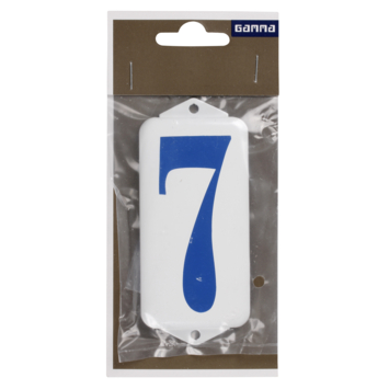 GAMMA huiscijfer 7 emaille wit /blauw