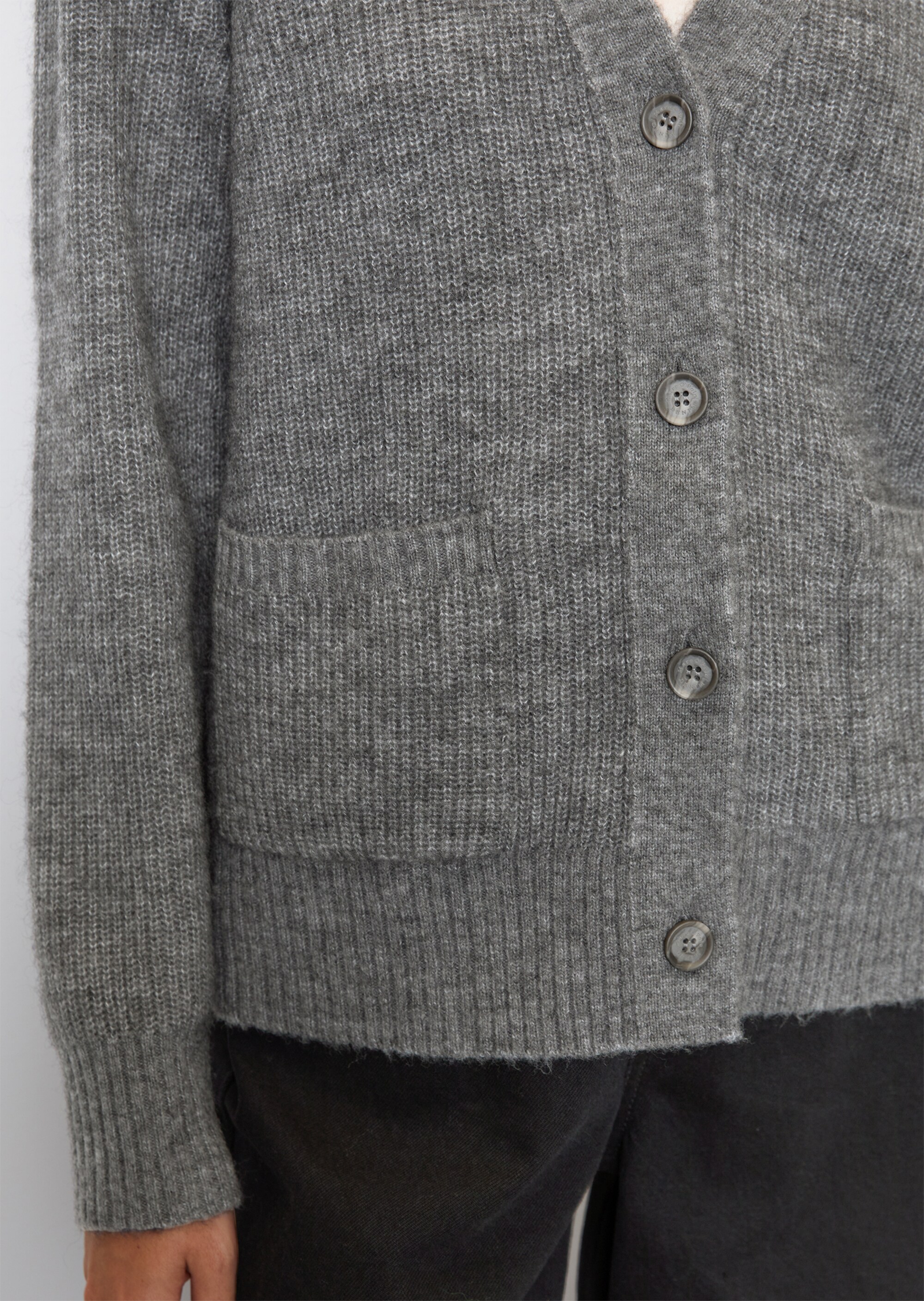 V-Neck-Cardigan loosemit Baby-Alpakawolle