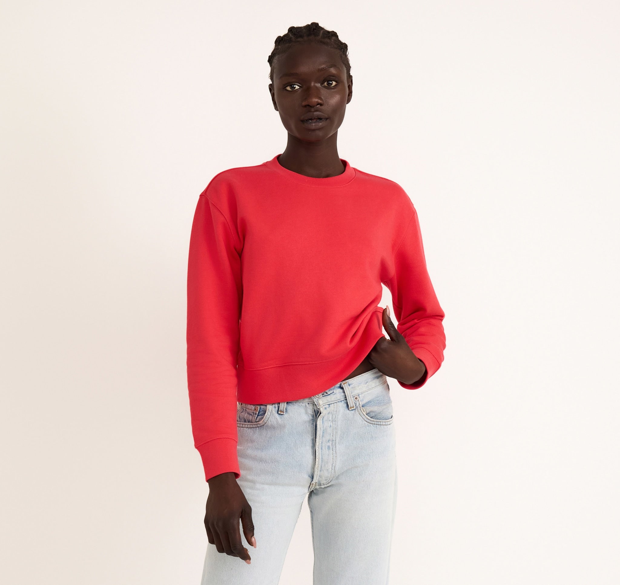 ORGANIC COTTON<br>Weekend Boxy Crewneck Sweatshirt
