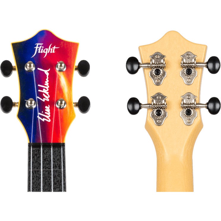 Flight Travel Series TUSL-EE Sunset Elise Ecklund Signature Concert Scale sopraan ukelele met gigbag