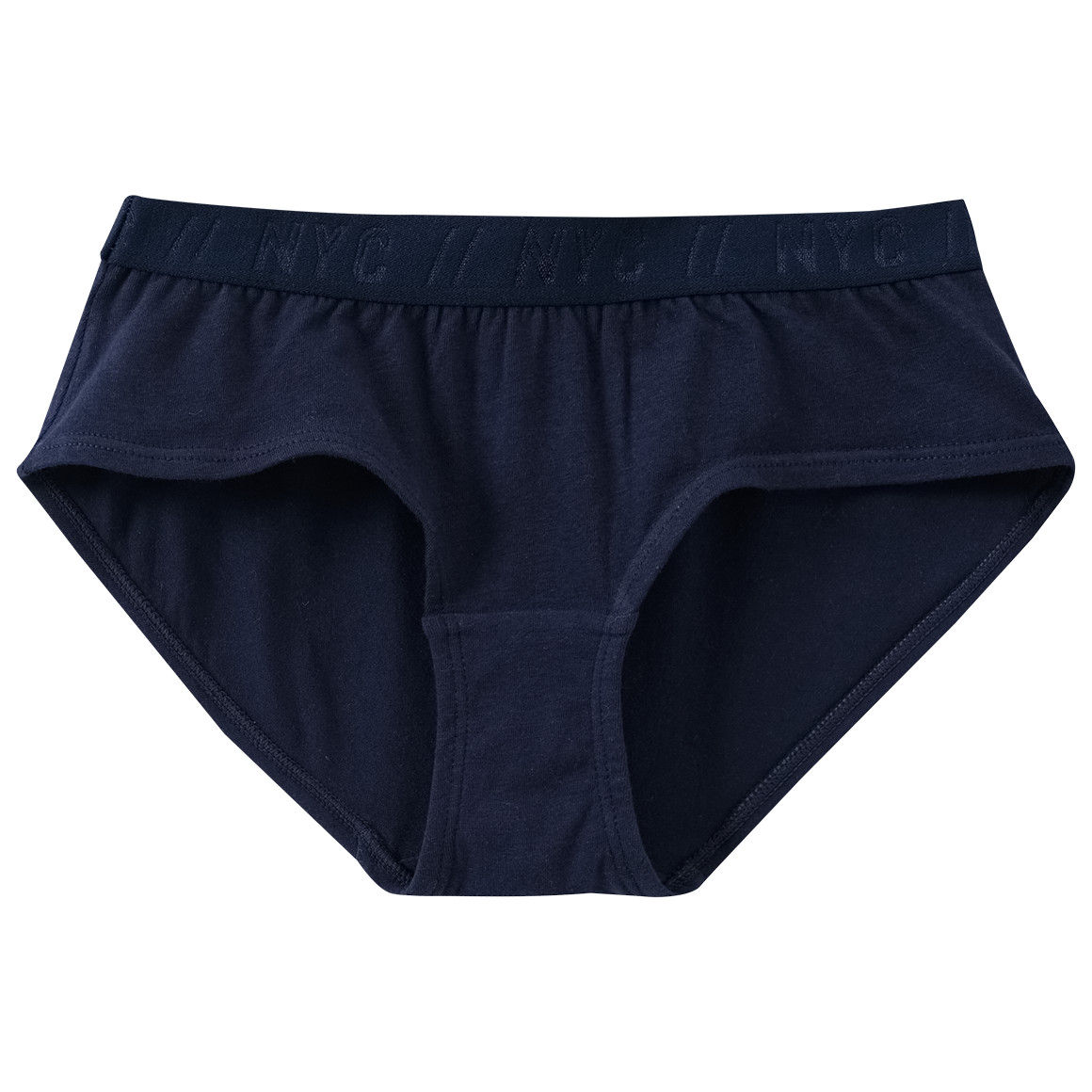 Yigga 3 Mädchen Pantys mit Bio-Baumwolle weiss / dunkelblau