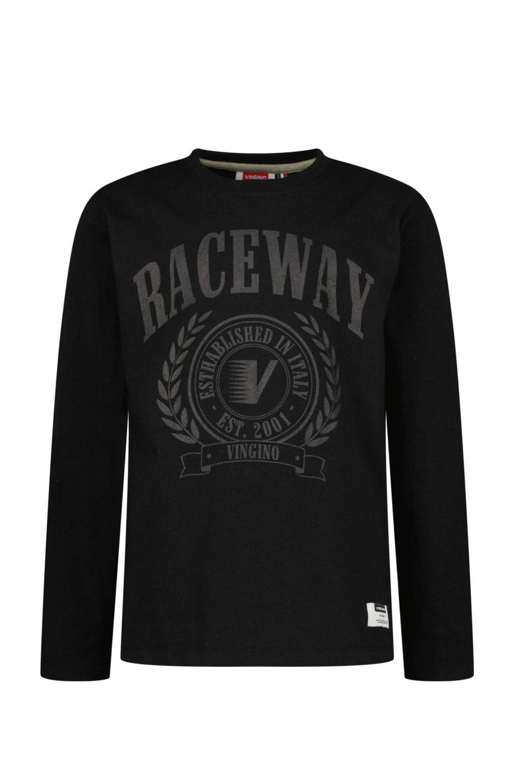 Vingino longsleeve Jelee met printopdruk zwart