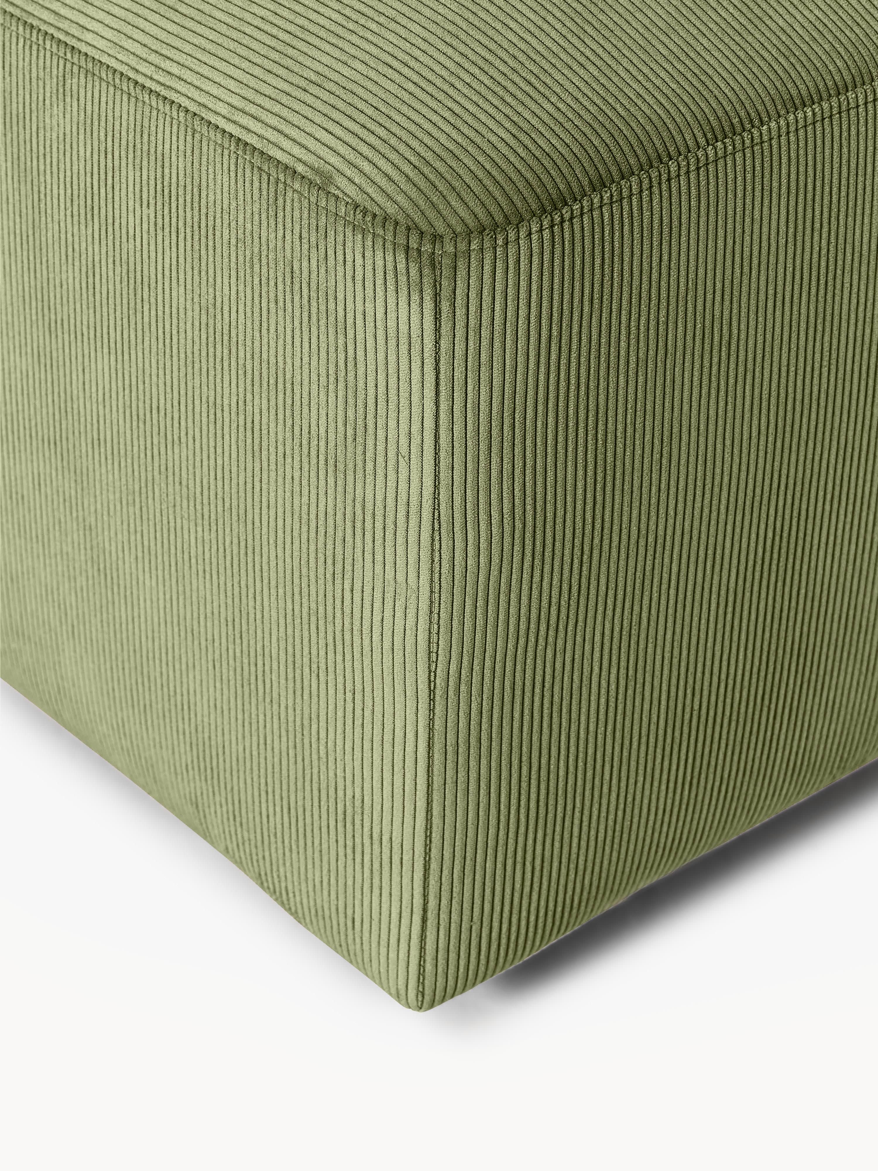Corduroy poef Melva, B 99 x D 72 cm