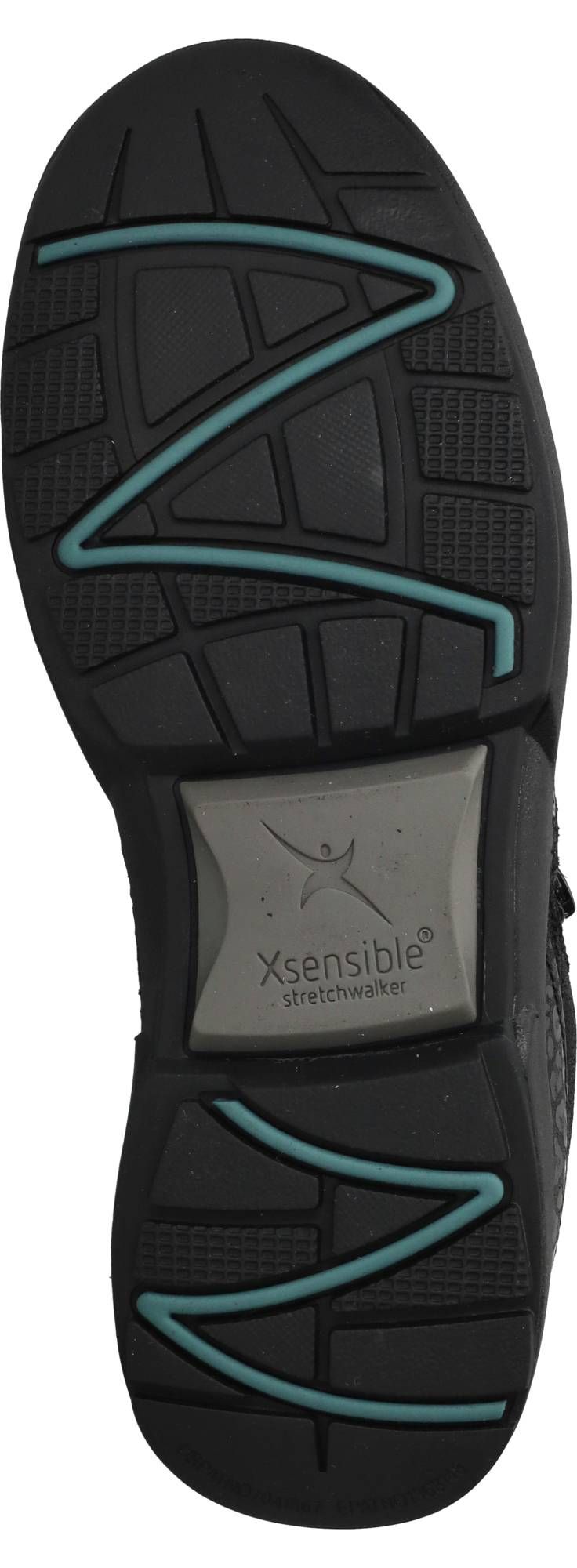 Xsensible Lima Stretchwalker HX Veterschoenen Zwart Dames