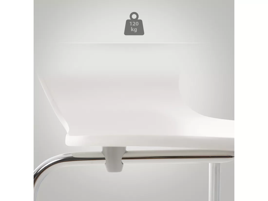 Lot de 8 Chaise de conférence - Bois & Nature - Blanc - Calisto