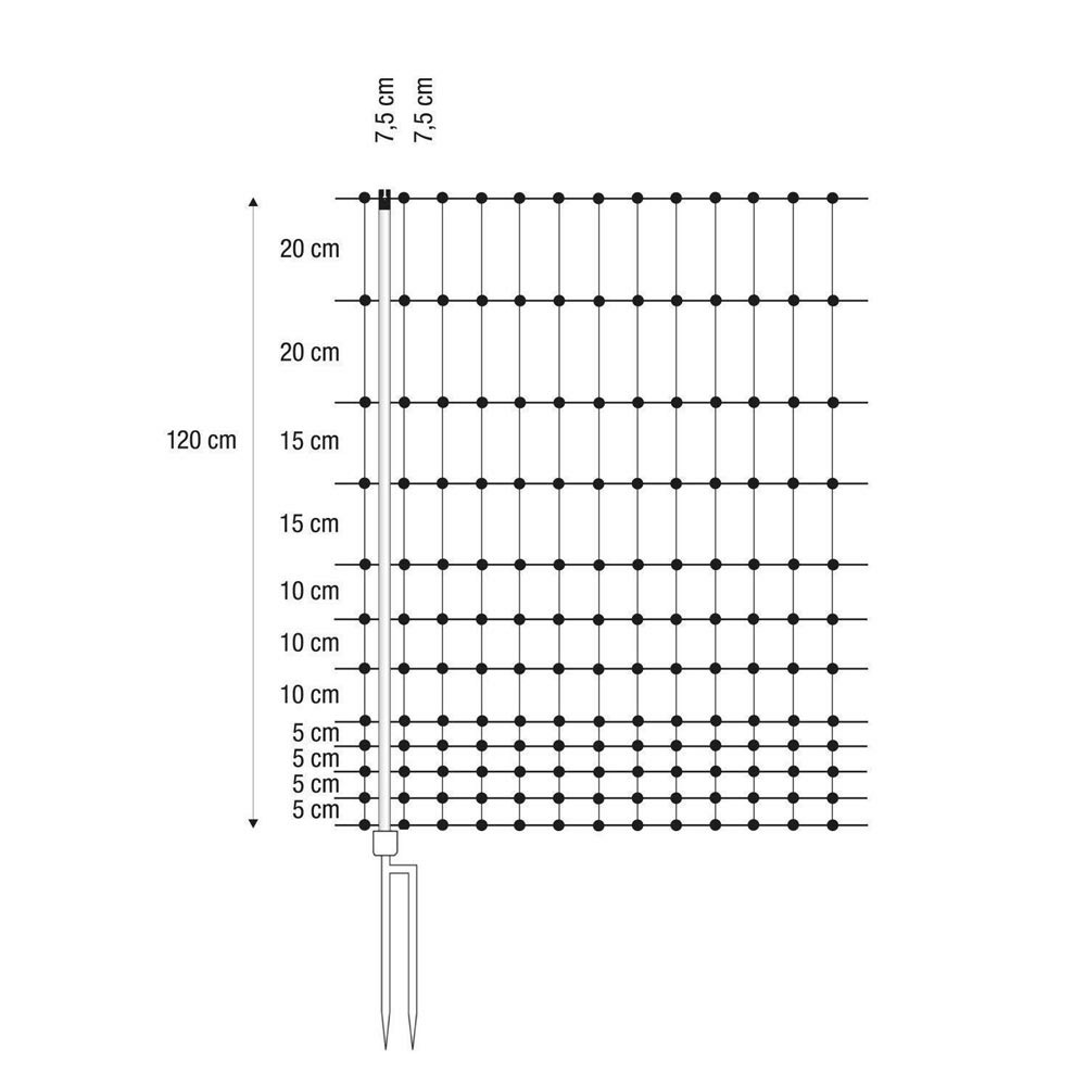 Filet volaille non électrifié 25m, h 1.2m