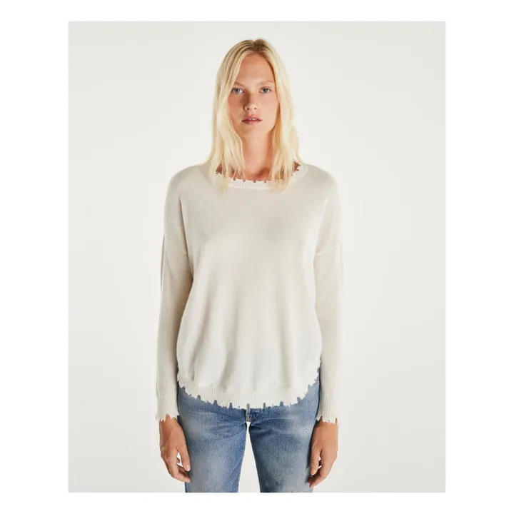 Kujten Pull Mela Cachemire | Blanc