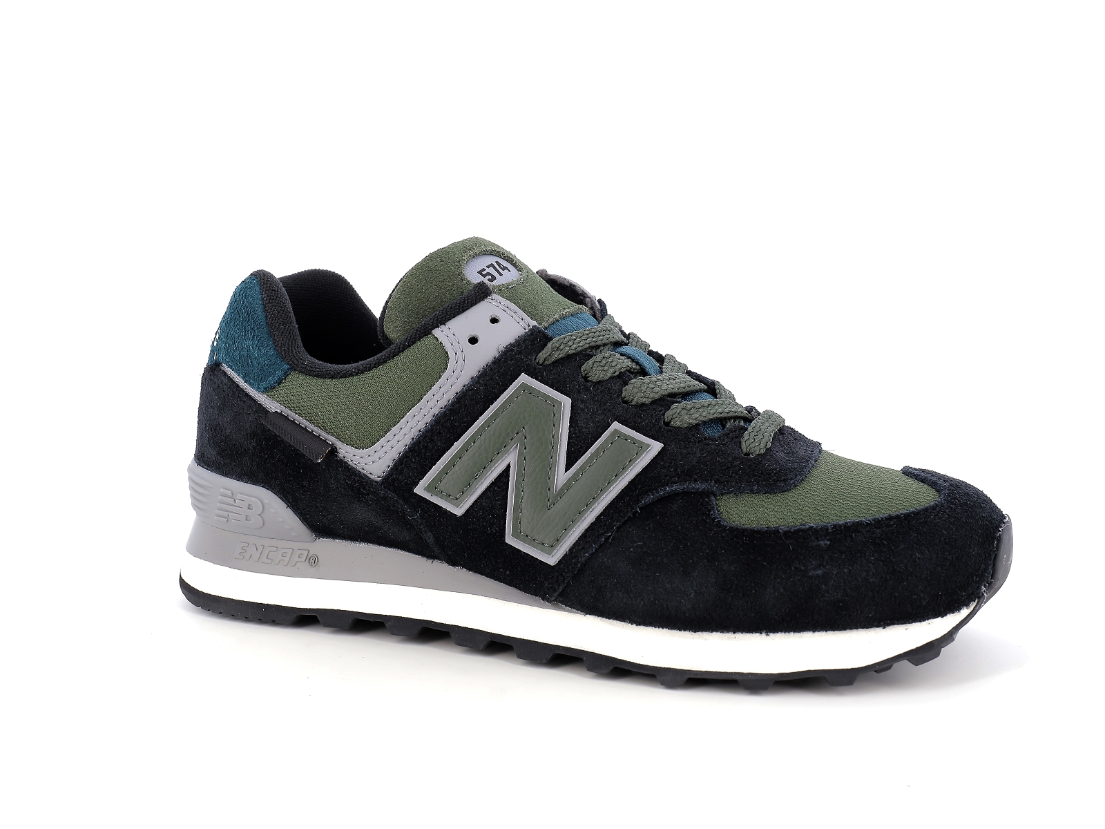 New balance a-U574KBG Matières combinées Marine-Vert