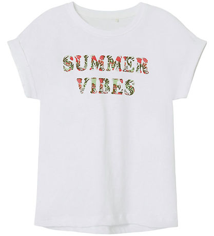 Name It T-Shirt - NkfFamma - Noos - Bright White/Dark Sap Jungle