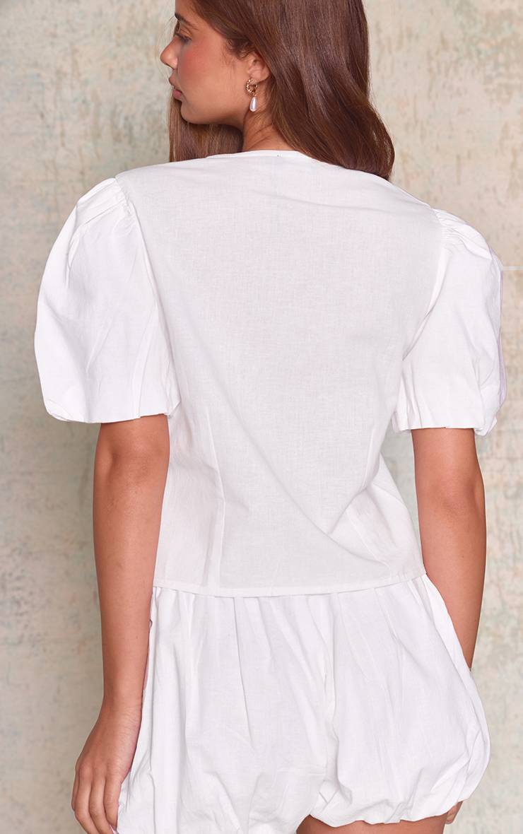 Blanc Short Bouffant Coordonné