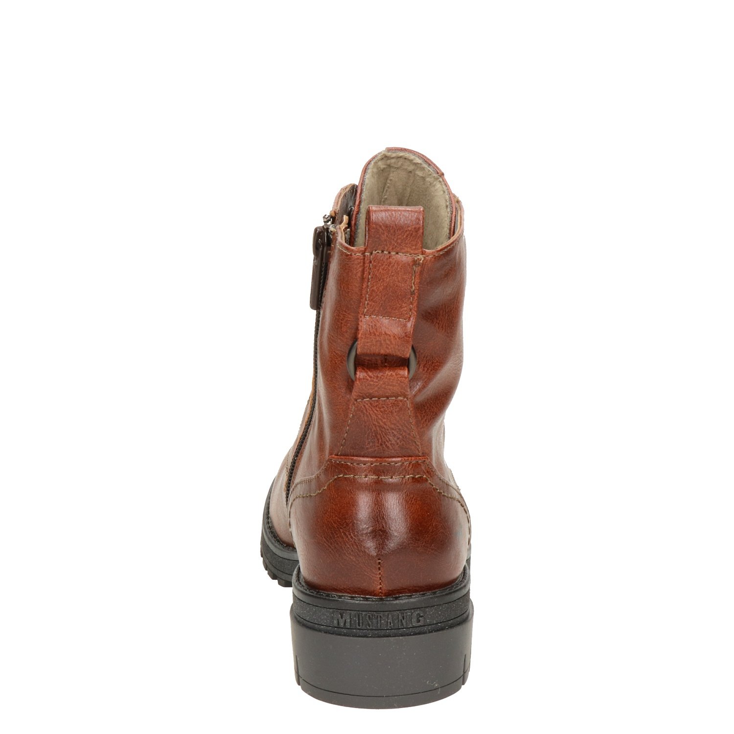 dames veterboot Mustang Cognac