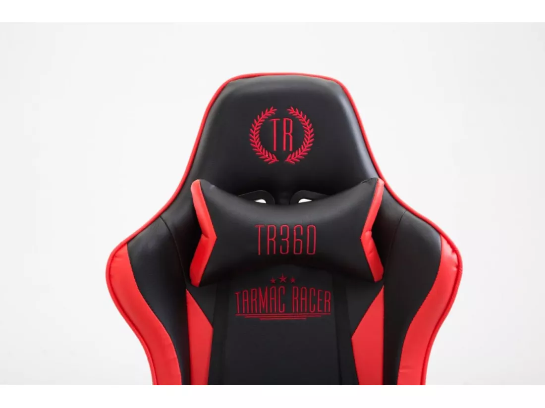 Chaise de bureau - Similicuir & Plastique - Noir / Rouge - Boavista
