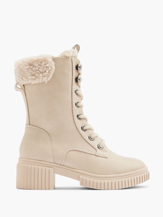 Graceland Schnür-Stiefelette Creme