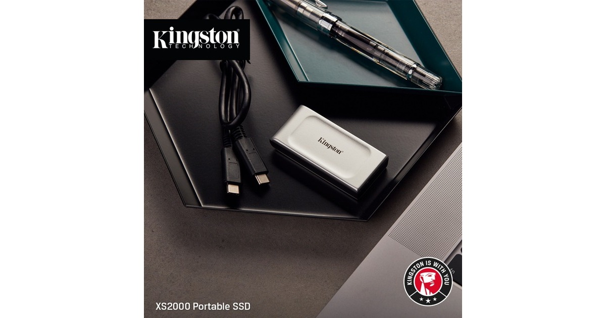KingstonXS2000 Portable 2 TB externe SSD  (Zilver/zwart, SXS2000/2000G, USB-C 3.2 (20 Gbit/s))
