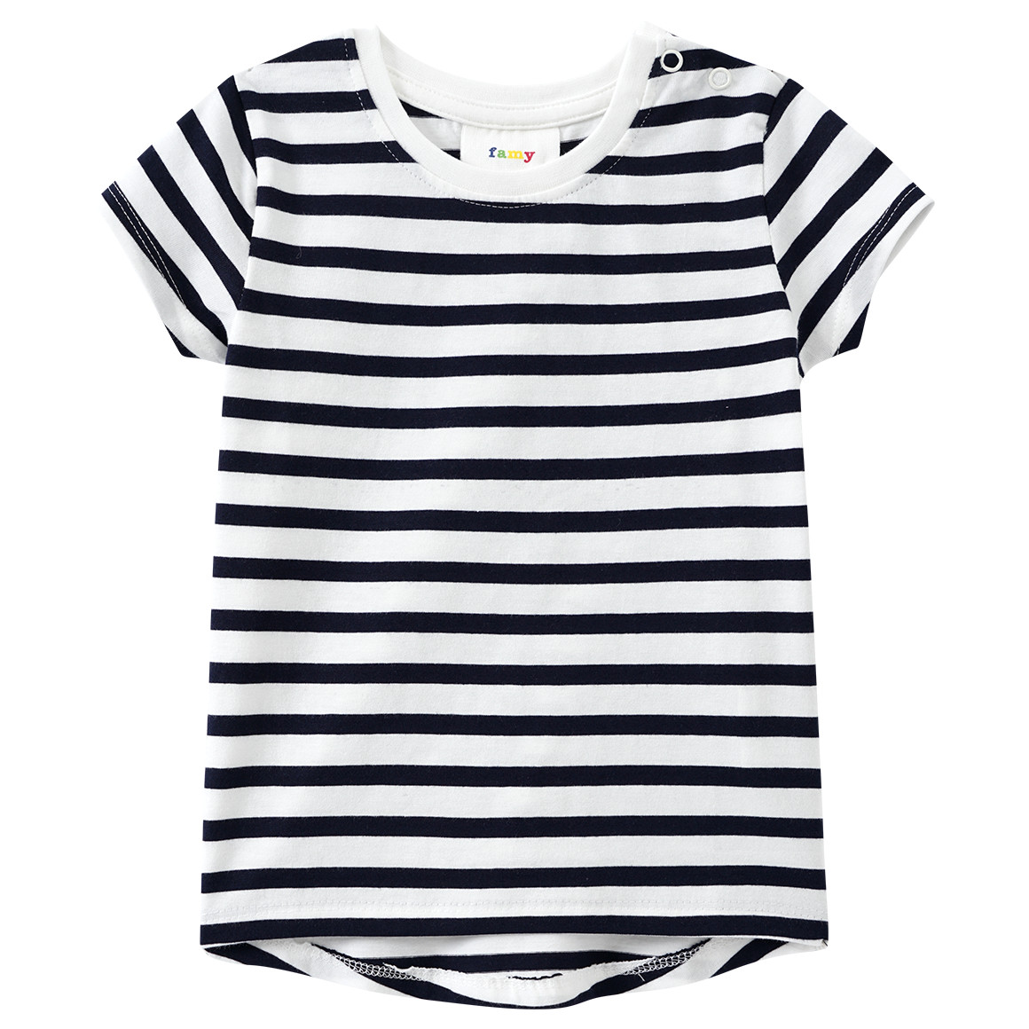 Famy 3 Baby T-Shirts im Basic-Look weiss / hellblau / dunkelgrau
