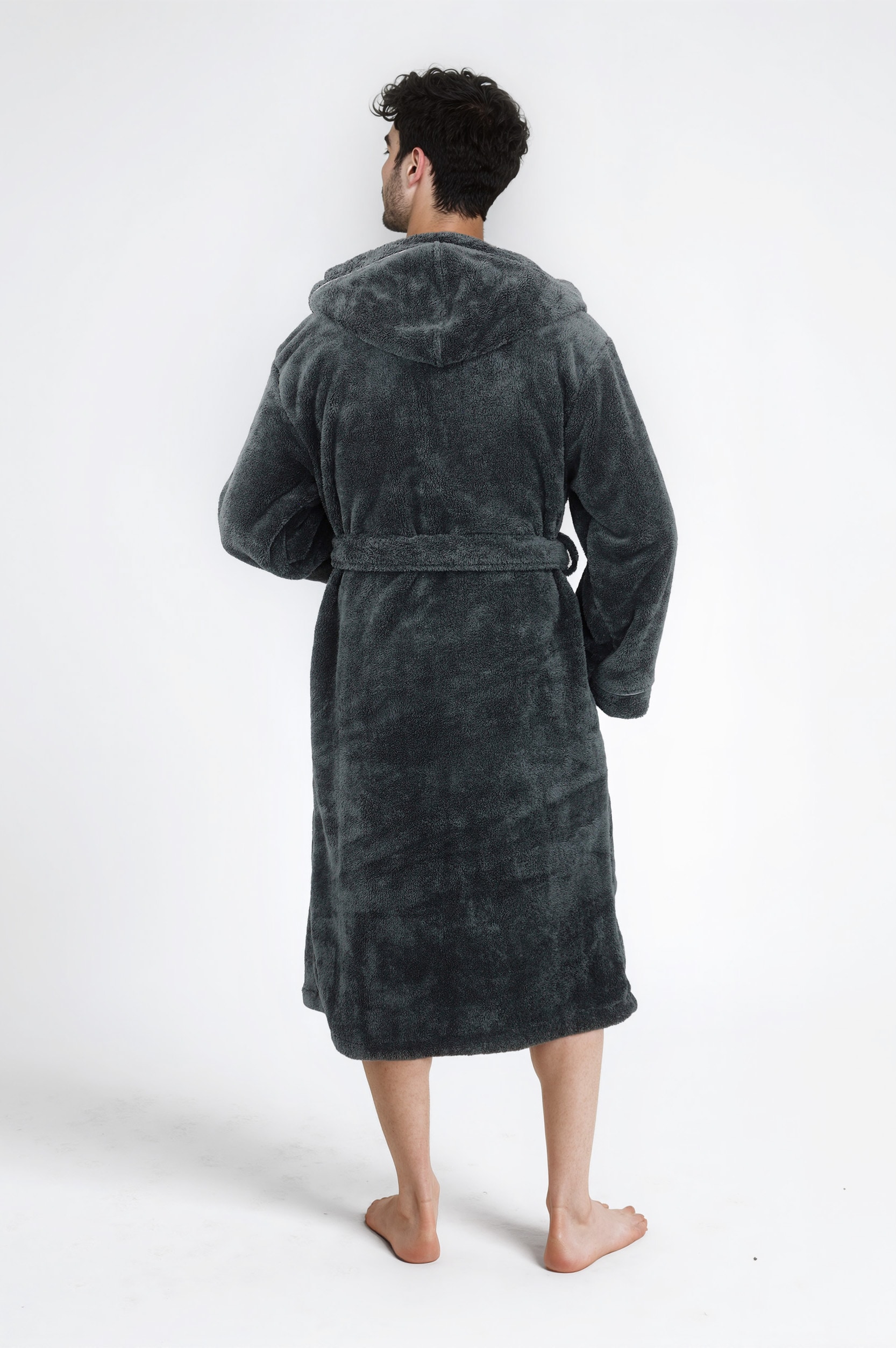 my home Unisex-Bademantel »Lillou, ideal für Sauna & Spa, Hotelbademantel, Morgenmantel«, 1 Stk. kuschelig weicher Fleece, plüsch, für Damen und Herren, XS-3XL