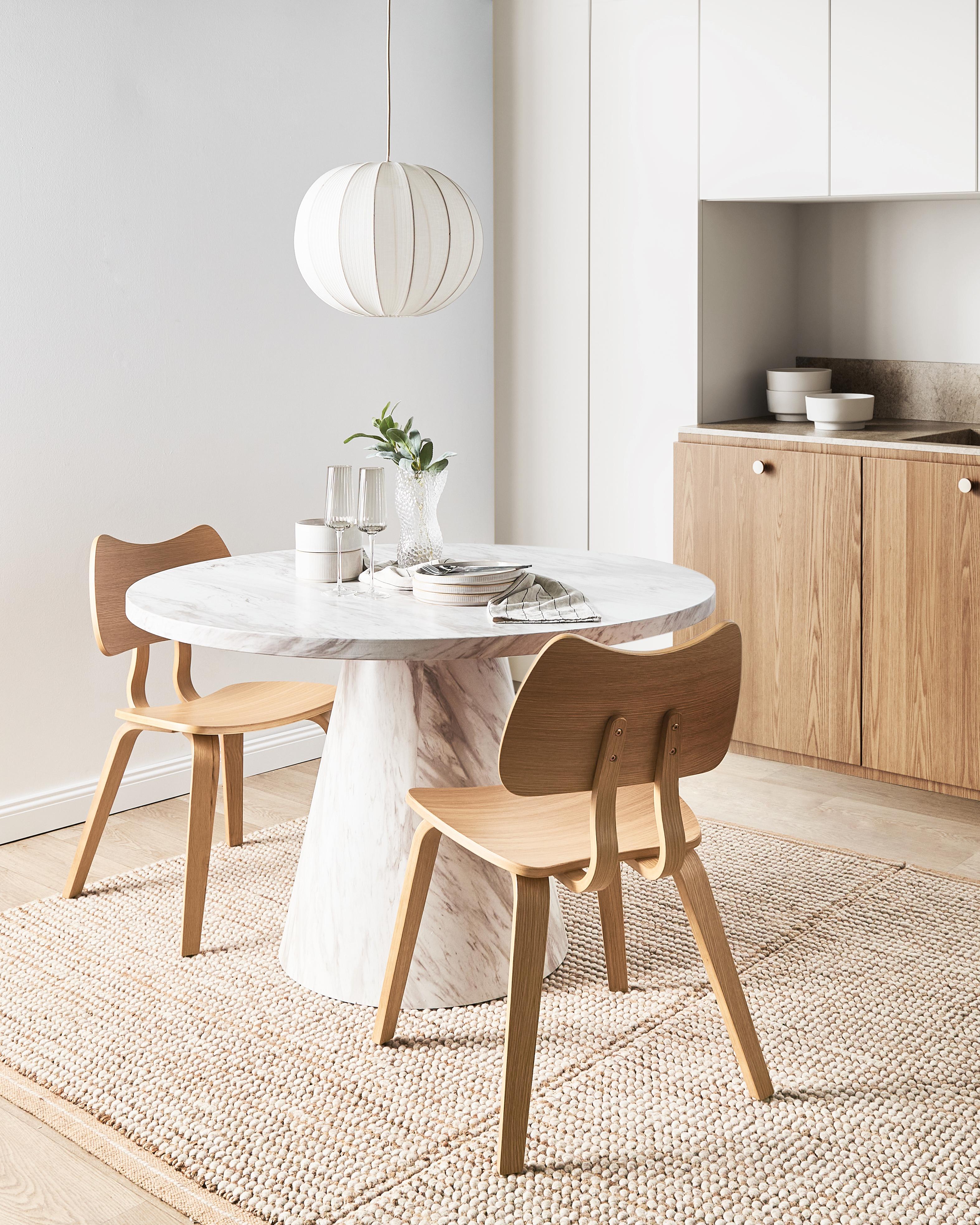 Set van 2 eetkamerstoelen DIANA Hout Lichtbruin