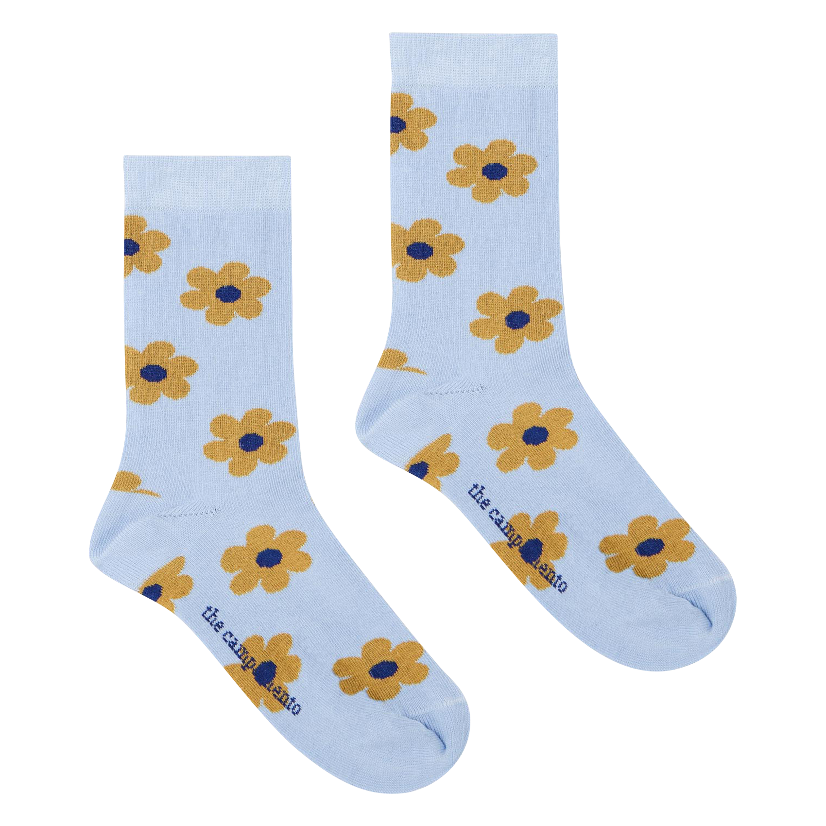 Chaussettes jacquard en coton mélangé| Bleu