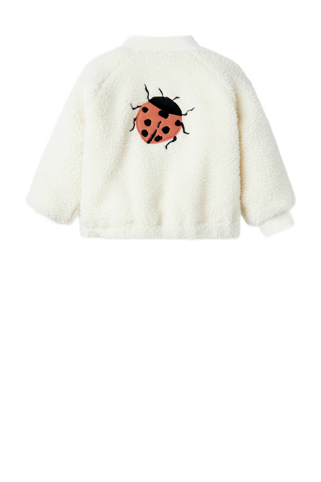 LIL' ATELIER teddy jas offwhite/ladybug